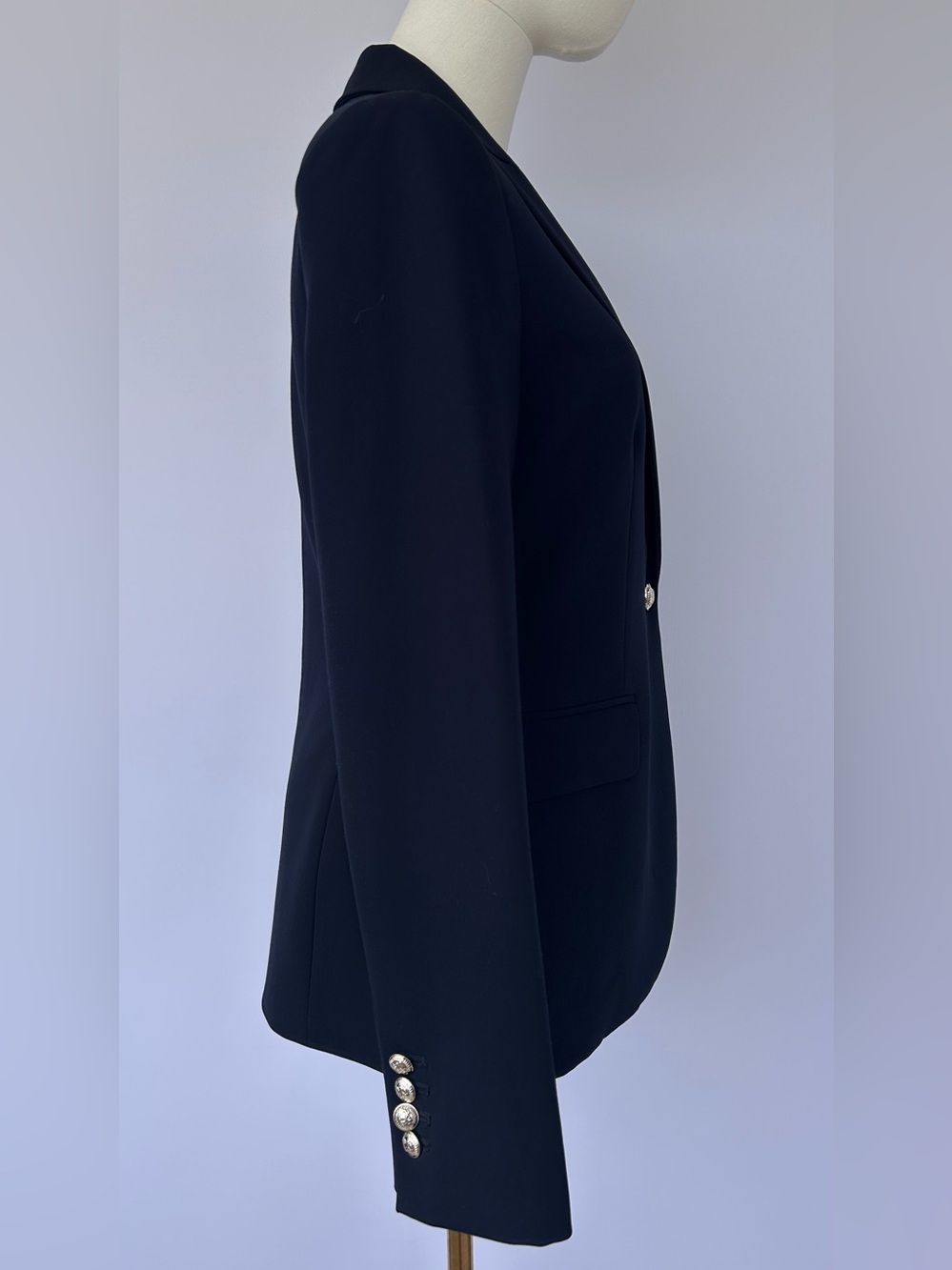 Tommy Hilfiger Women’s Single-Button Navy Blazer Crest Buttons Size 4 - Picture 5 of 14